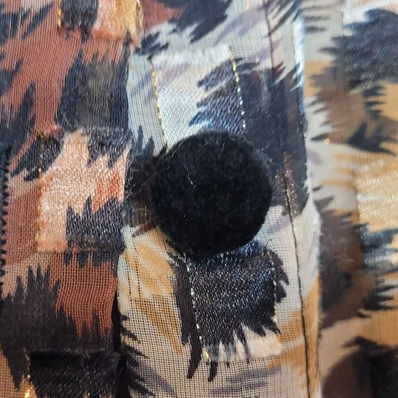 PG Collections Jumpsuit Animal Print Size Med Ginger Bort 1 Piece Stirrup Pants - Picture 8 of 12